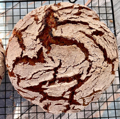 Black Death Sourdough Starter Rye Loaf