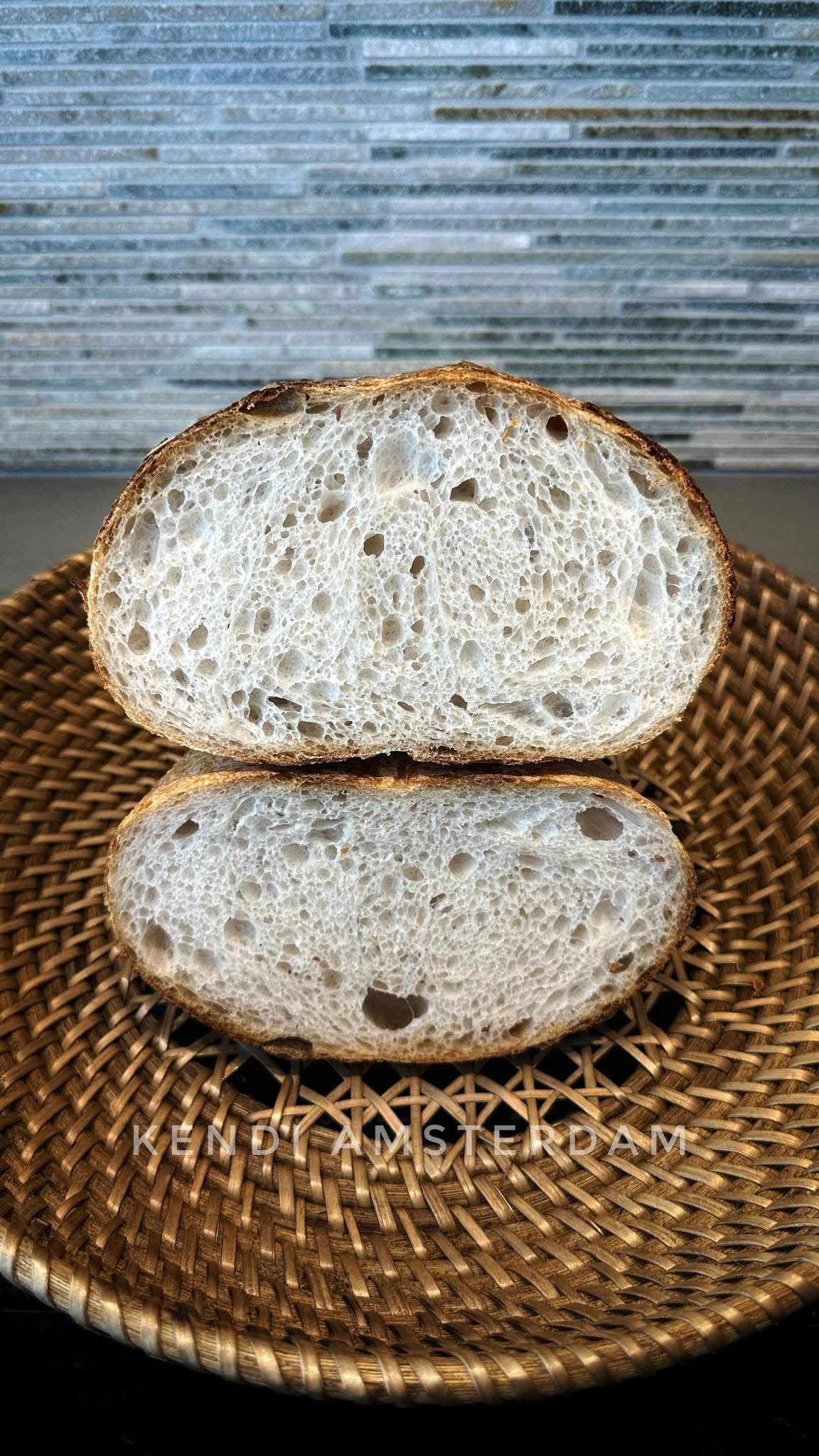 Sliced loaf of Sourdough bread 